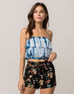 GOOD LUCK GEM Tie Dye Womans Tube Top image number 1