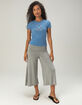 DISNEY Stitch Womens Embroidered Baby Tee image number 5