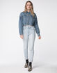 RSQ Crop Frayed Womens Denim Jacket image number 4