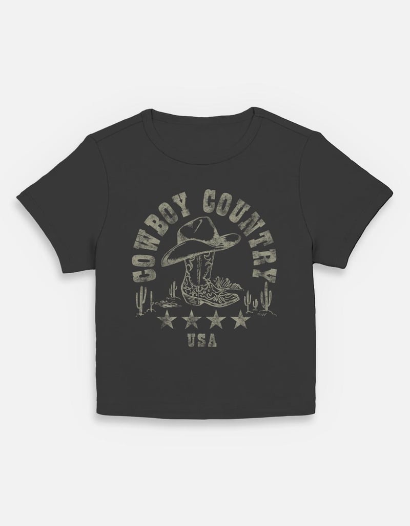 WESTERN Cowboy Country Womens Baby Tee image number 0