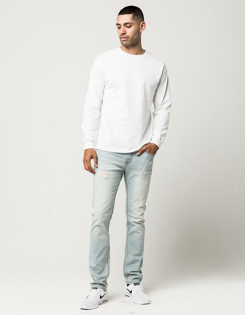 RSQ Seattle Mens Skinny Taper Ripped Jeans image number 4
