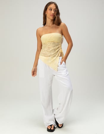 FULL TILT Textured Cinch Womens Tube Top Alternative Image