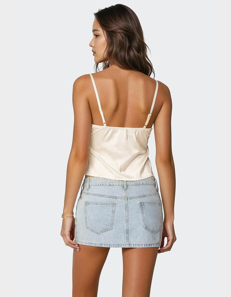 EDIKTED Tamar Satin Effect Tank Top image number 4