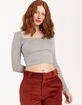 TILLYS Square Neck Womens Long Sleeve Top image number 1