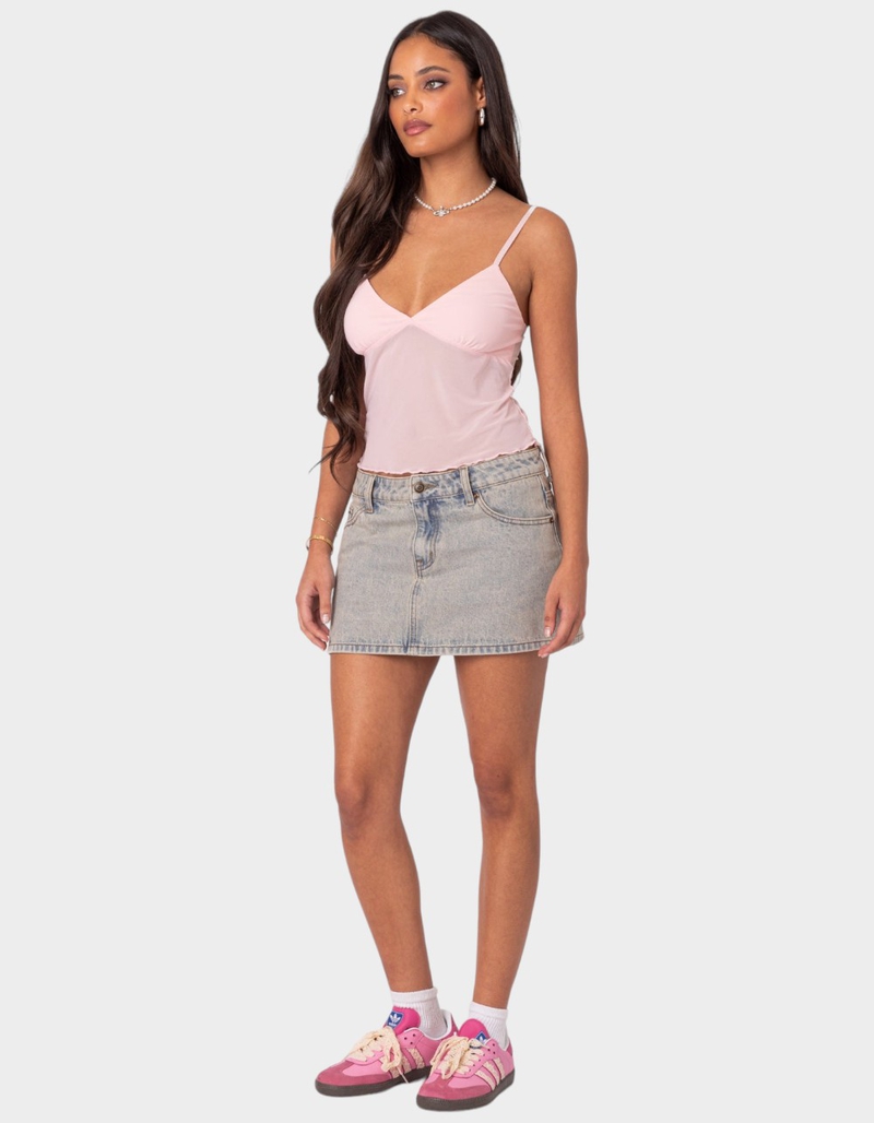 EDIKTED Serafina Sheer Mesh Tank Top image number 3
