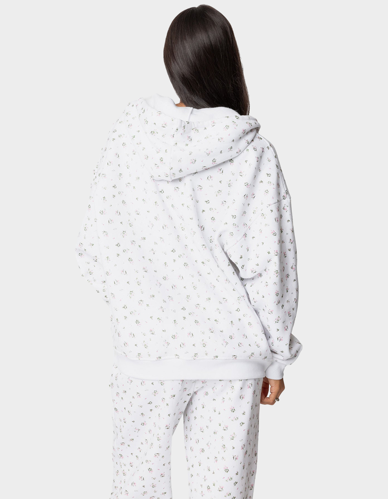 EDIKTED Bouquet Oversized Zip Up Hoodie image number 4