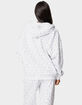 EDIKTED Bouquet Oversized Zip Up Hoodie image number 5