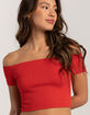 RSQ Womens Seamless Off The Shoulder Top image number 4