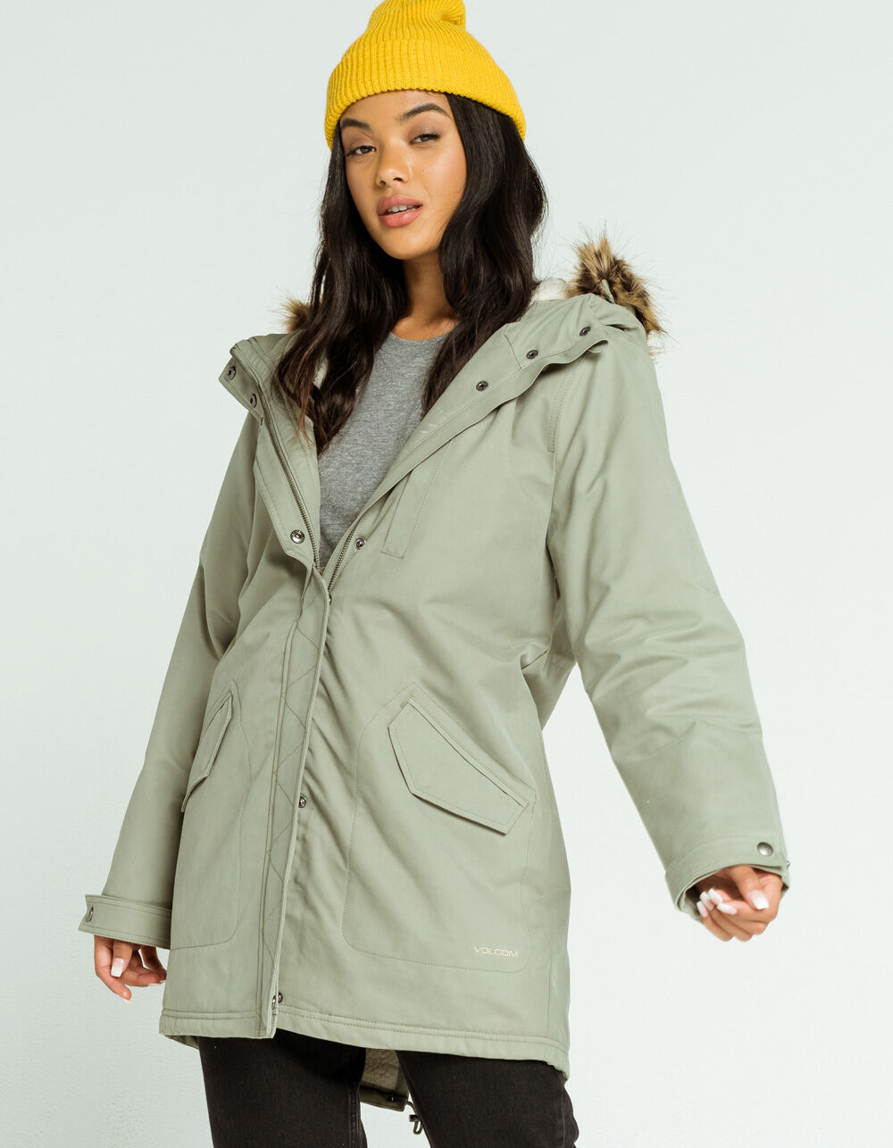 VOLCOM Less Is More Womens Parka - SAGE - 377552521
