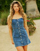 RSQ Womens Button Front Denim Dress image number 1