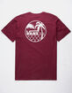 VANS Chain Link Palm Burgundy Mens T-Shirt image number 1