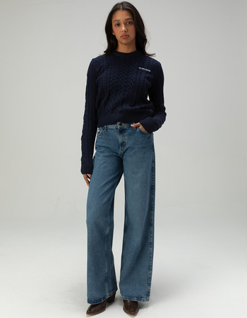 GUESS JEANS Cable Knit Womens Sweater Alternative Image