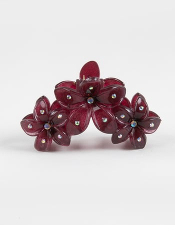FULL TILT Rhinestone Hibiscus Claw Clip Primary Image