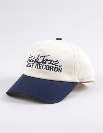 OBEY Head Jazz Records 5 Panel Snapback Hat Primary Image
