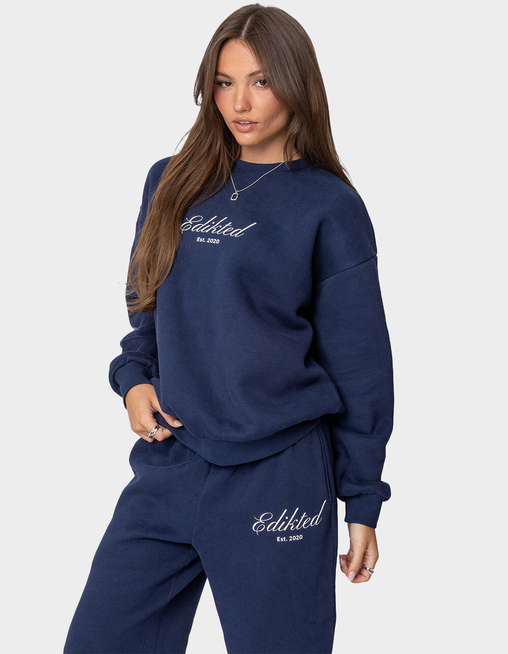 EDIKTED Get Edikted Sweatshirt - NAVY | Tillys