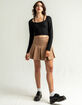 LE LIS Cropped Strappy Womens Black Top image number 4