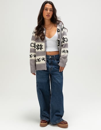 BDG Urban Outfitters Nordic Womens Zip Front Sweater Alternative Image