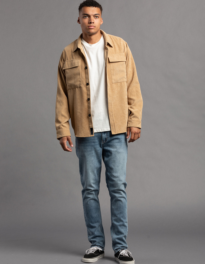 RSQ Mens Oversized Corduroy Button Up Shirt image number 6