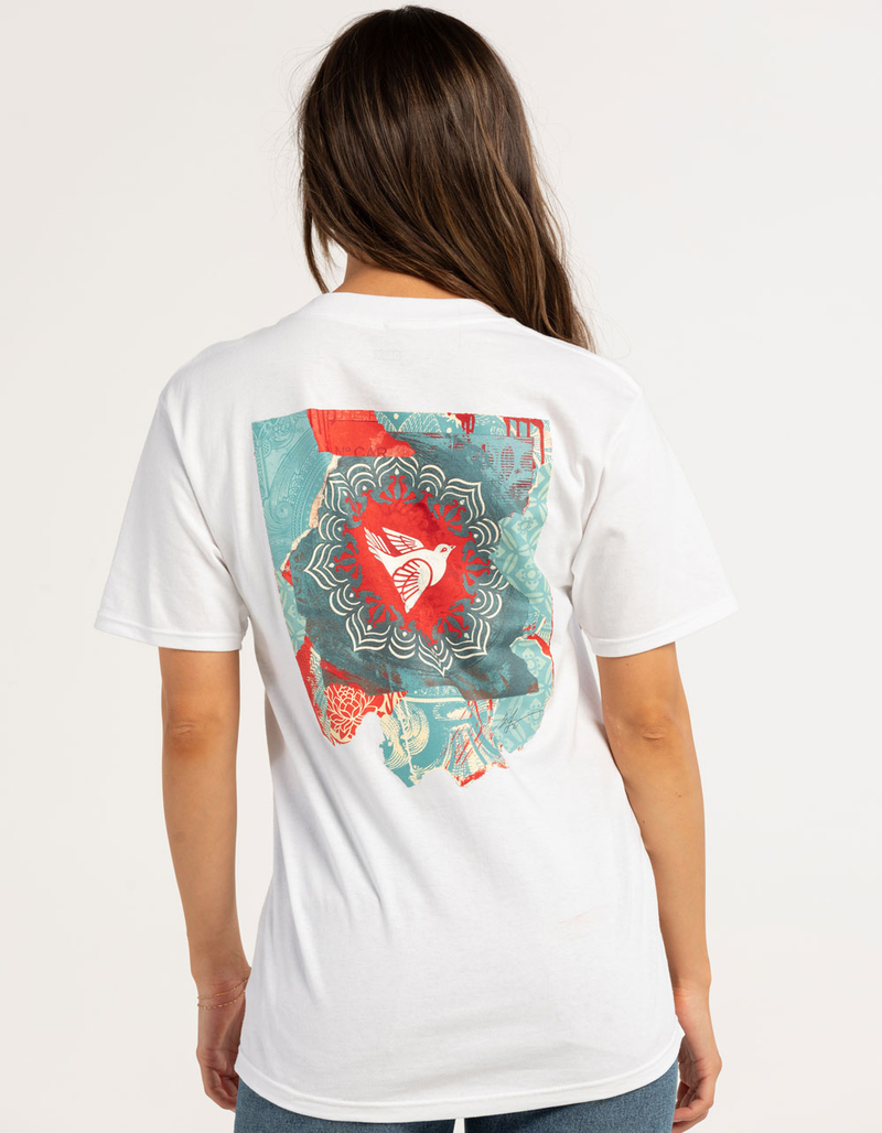 OBEY Peace Dove Blue Womens Oversized Tee image number 0