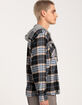 RSQ Mens Plaid Hooded Flannel image number 3