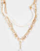 FULL TILT Layered Pearl/Cross Necklace image number 3