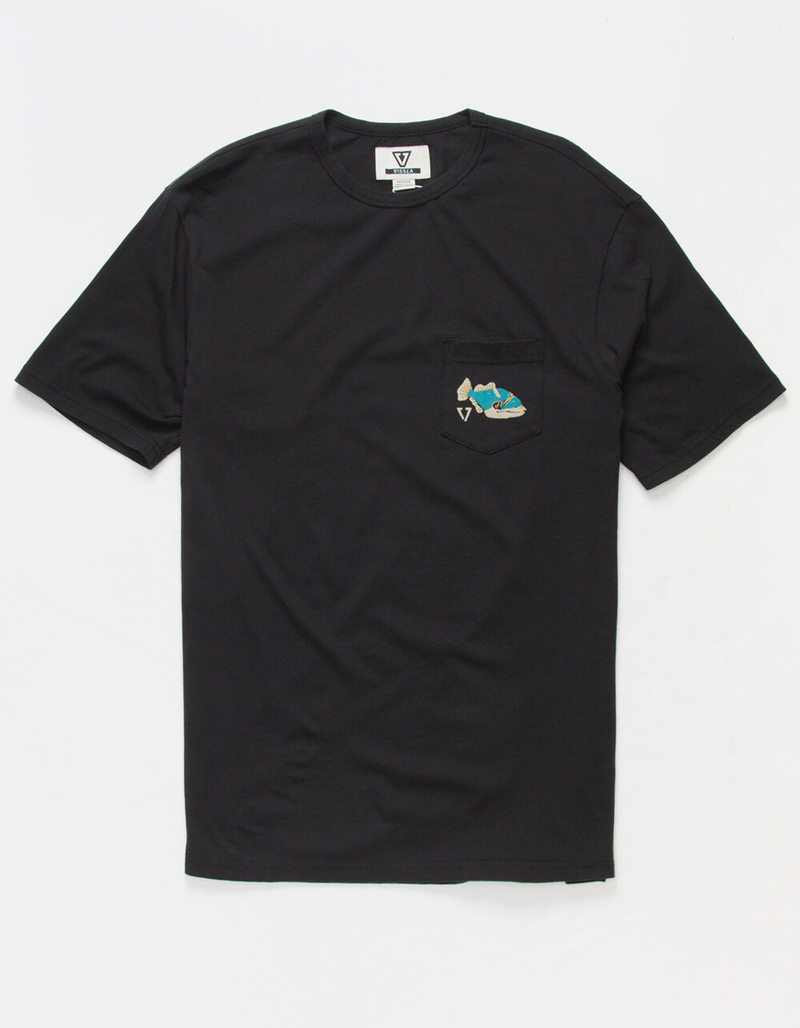 VISSLA Helloha Mens Black Pocket Tee image number 1