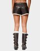 EDIKTED Lissa Lacey Faux Leather Shorts image number 3