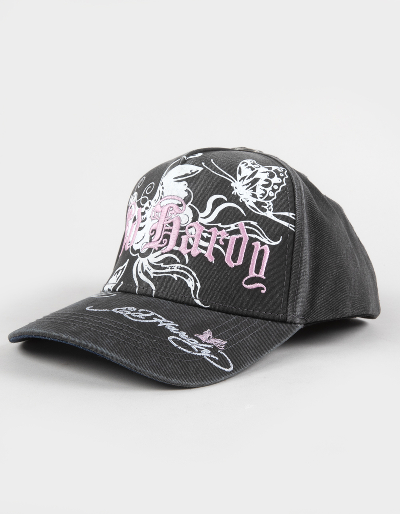 ED HARDY Butterflies Womens Snapback Hat image number 0