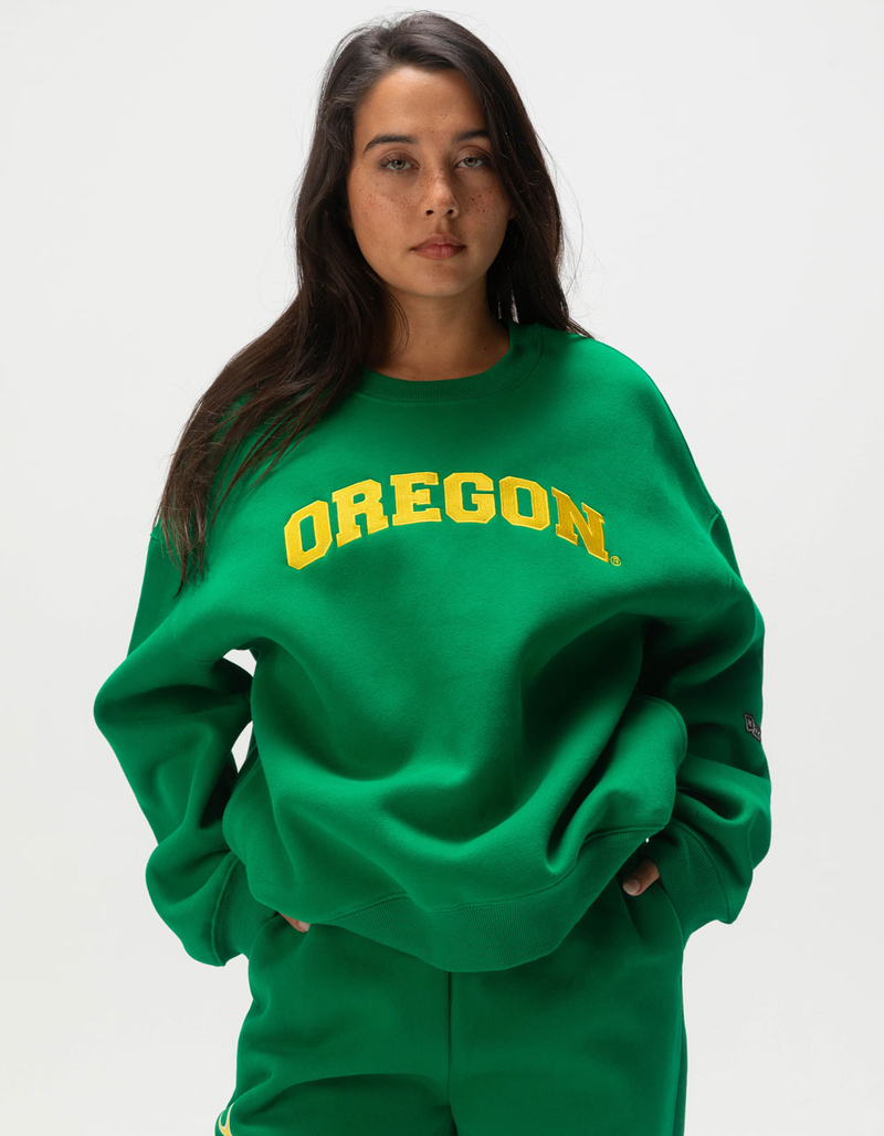 HYPE AND VICE University of Oregon Womens Crewneck Sweatshirt image number 0