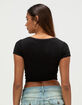HEART & HIPS Womens V-Neck Crop Tee image number 4