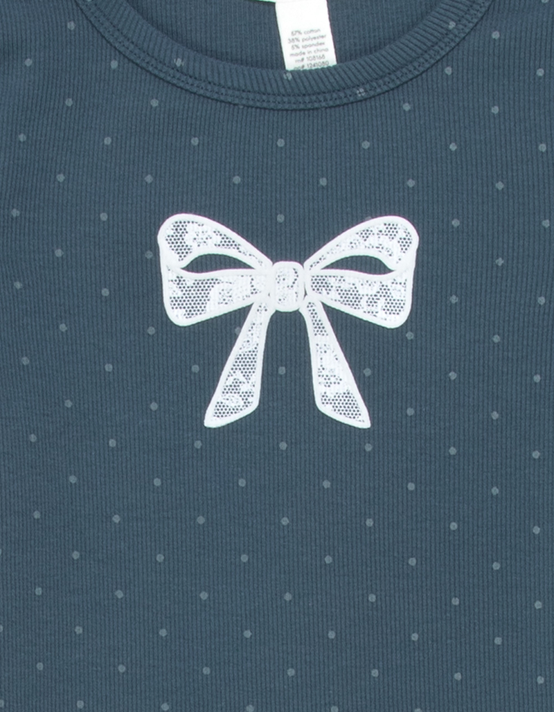 FULL TILT Puff Bow Dot Girls Tee image number 1