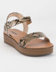 SODA Nebula Platform Python Womens Flatform Sandals image number 1