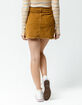 INDIGO REIN Half Button Front Corduroy Mini Skirt image number 4