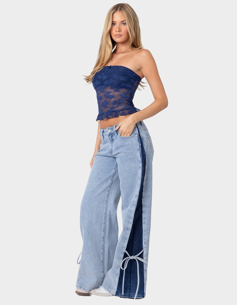 EDIKTED Ballet Sheer Lace Tube Top image number 1