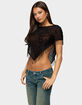 EDIKTED Yanna Beaded Fringe Poncho Top image number 2