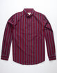 VSTR Oxford Stripe Burgundy Mens Shirt image number 1