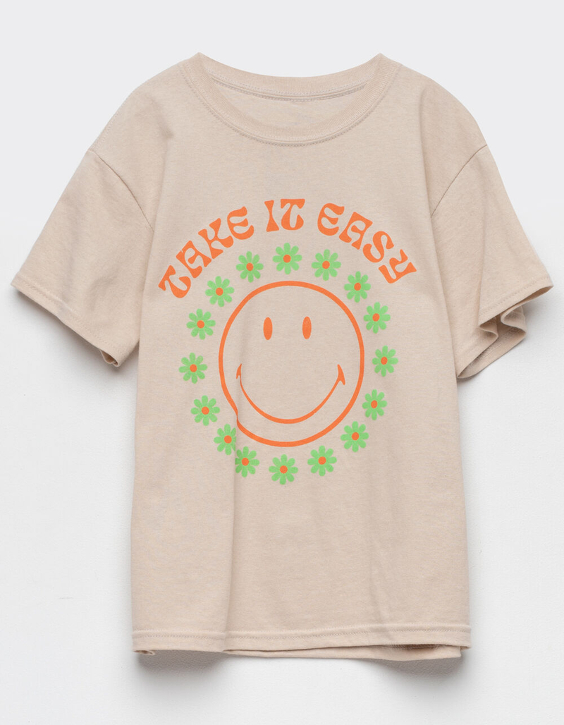 SMILEY Take It Easy Girls Oversized Tee image number 0