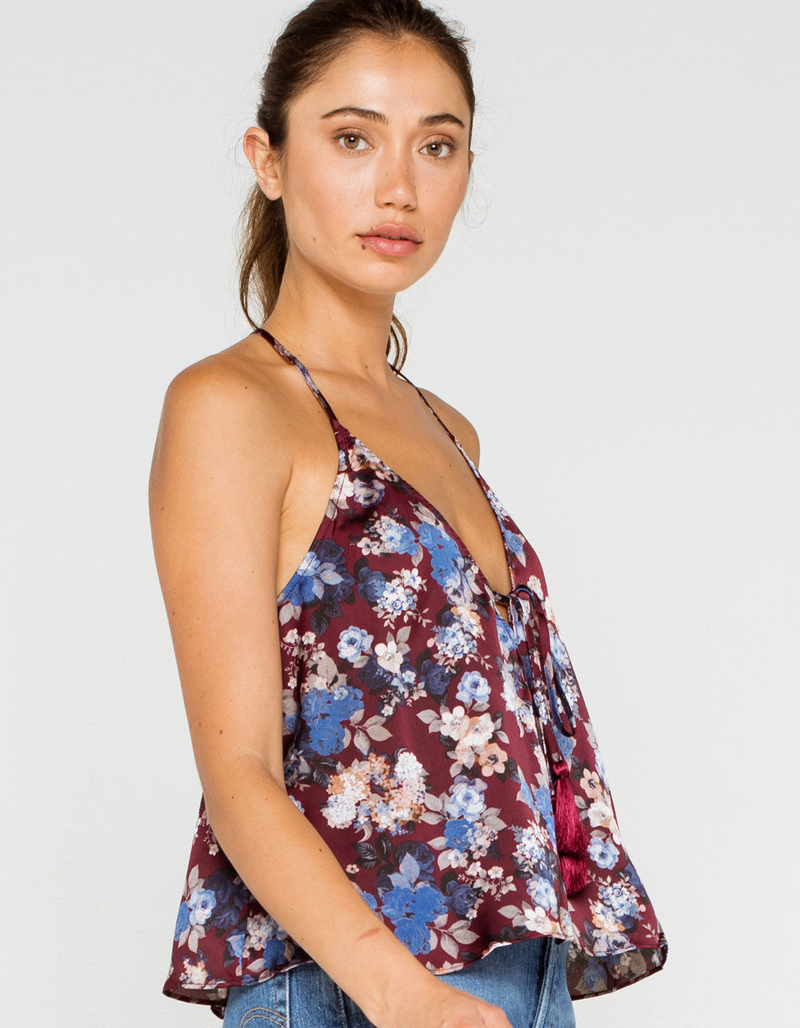 COTTON CANDY LA Tie Front Womens Top image number 1