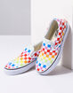 VANS Checkerboard Slip-On Rainbow Shoes image number 4