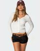 EDIKTED Odelia Cable Knit Cardigan image number 1