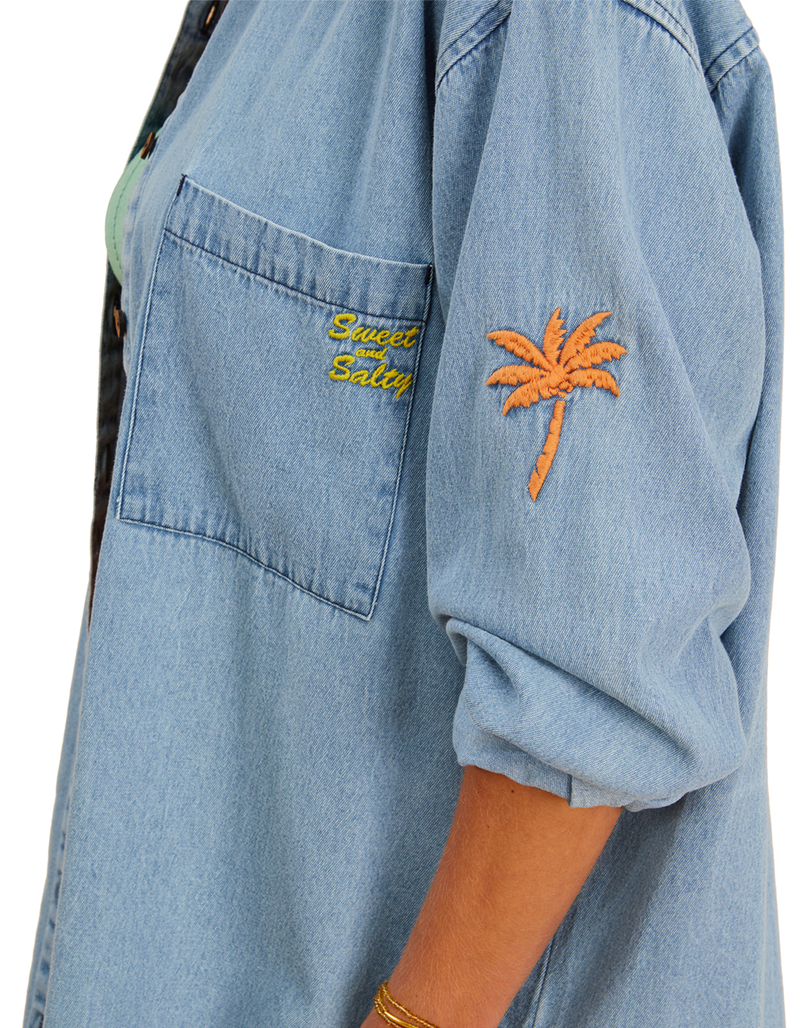 BILLABONG x Salty Blonde In The Tide Womens Button Up Shirt image number 2