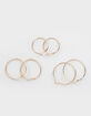 FULL TILT 3 Pack Dainty Hoop Earring Set image number 3