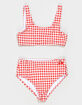 SEAESTA SURF Gingham Cherry Girls Bralette Bikini Set image number 1
