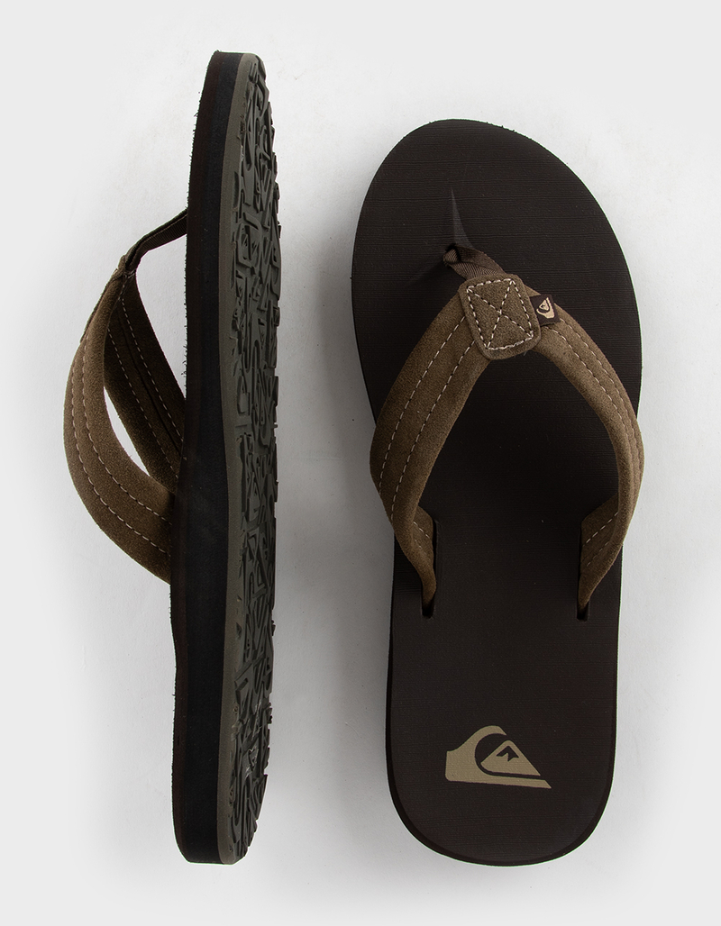 QUIKSILVER Carver Suede Mens Flip Flops image number 4