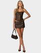 EDIKTED Stormi Lace Up Faux Leather Corset image number 2