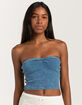 RSQ Womens Washed Cinch Tube Top image number 1