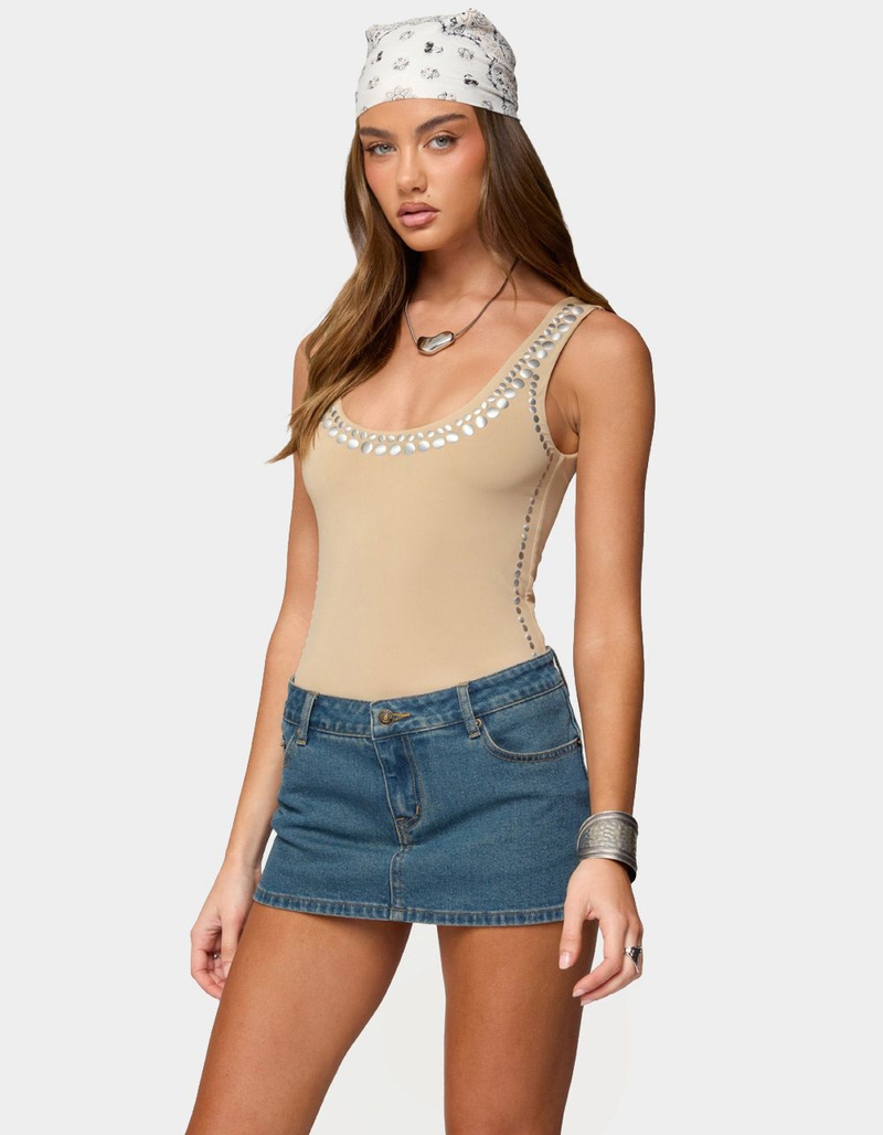 EDIKTED Amaia Studded Bodysuit image number 1