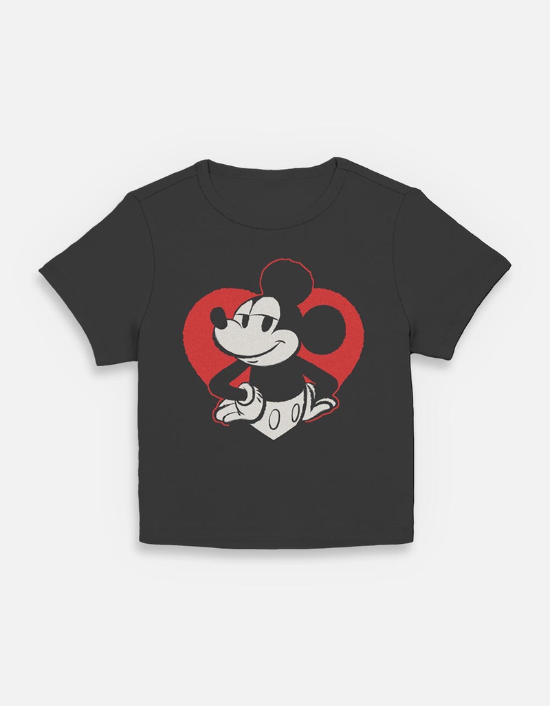 DISNEY Mickey Mouse Heart Womens Baby Tee image number 0