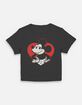 DISNEY Mickey Mouse Heart Womens Baby Tee image number 1