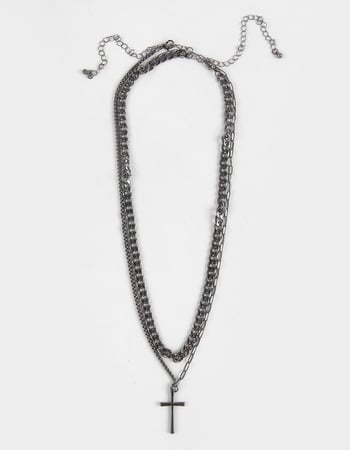 RSQ 2 Piece Cross Chain Necklace Primary Image